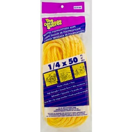 CORDAGE SOURCE ROPE 1/4X50 HOLLOW BRAID YELLOW 4031P-WA